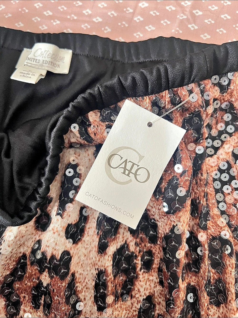 Cato Leopard Sequin Maxi Skirt Size Large NWT - Picture 5 of 8